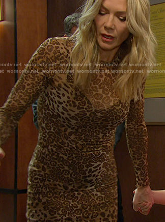 Kristen’s leopard mesh dress on Days of our Lives