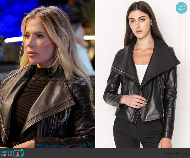 LaMaque Talia Leather Jacket worn by Jennifer Pedranti on The Real Housewives of Orange County