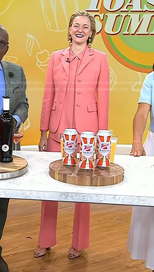 Laura Vitale’s pink blazer and pants suit on Today