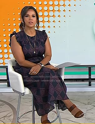 Laura’s brown suede sandals on Today