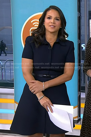 Laura’s navy collared mini dress on Today