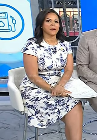 Laura’s white floral print dress on Today