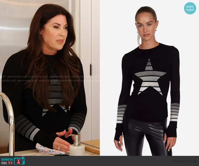 Lauren Moshi McKinley Ombre Star Sweater worn by Emily Simpson on The Real Housewives of Orange County
