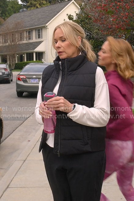 Leanne’s black puffer vest on Leanne