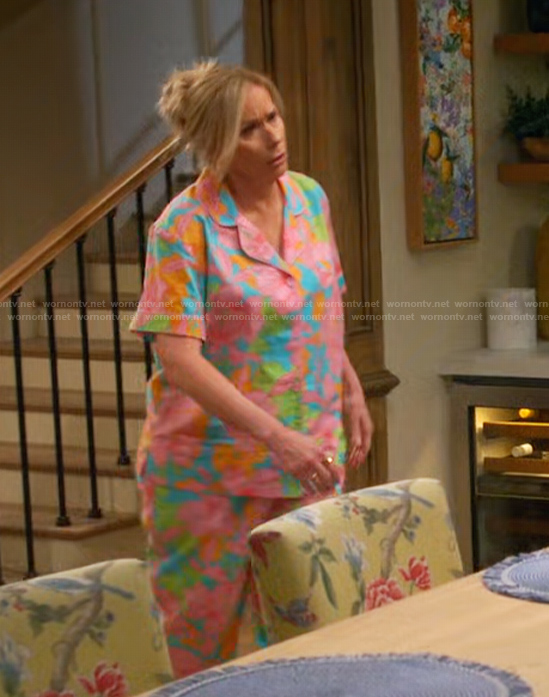 Leanne’s floral print pajama set on Leanne