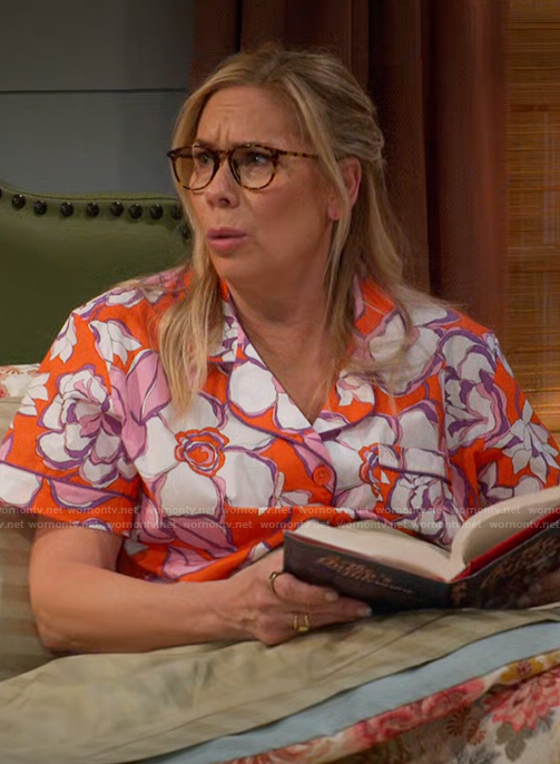 Leanne’s floral print pajamas on Leanne