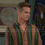 Leo’s vertical striped shirt on Days of our Lives