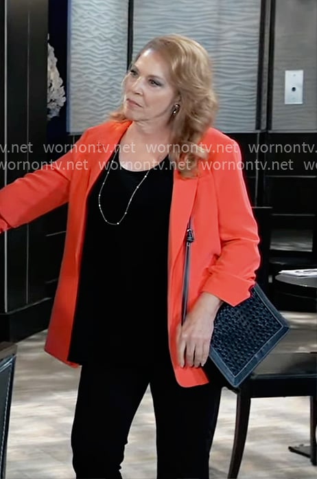 Liesl’s orange blazer on General Hospital