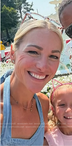 Lindsay Czarniak’s halter neck denim jumpsuit on Today