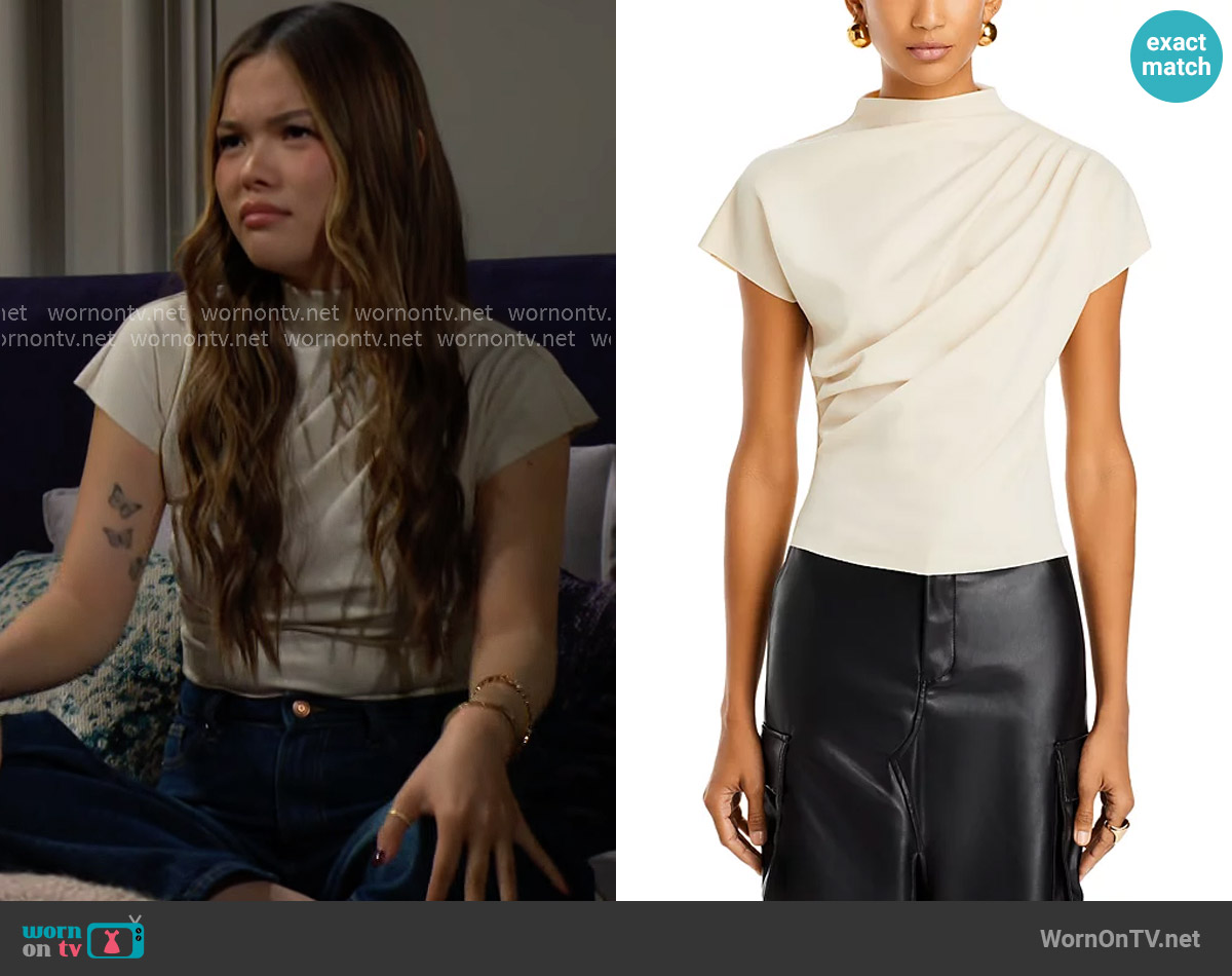 Line & Dot Lennon Top worn by Luna (Lisa Yamada) on The Bold and the Beautiful
