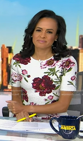Linsey’s white floral dress on Good Morning America