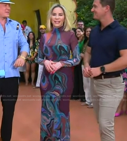 Lynn Martinez’s marble print mesh dress on Good Morning America