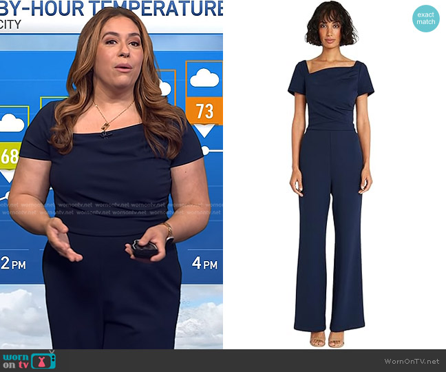 Maggy London Defne Jumpsuit in Navy Blazer worn by Violeta Yas on Today