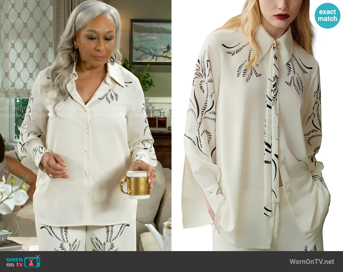 Marella Art.365 Yacht Shirt worn by Anita Dupree (Tamara Tunie) on Beyond the Gates