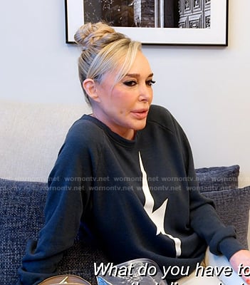 Marysol’s black bolt sweatshirt on The Real Housewives of Miami