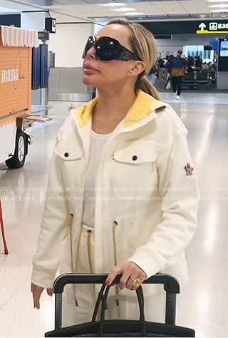 Maryson’s white jacket and pants on The Real Housewives of Miami