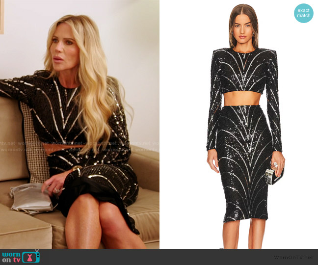 Michael Costello Leonie Crop Top worn by Jennifer Pedranti on The Real Housewives of Orange County