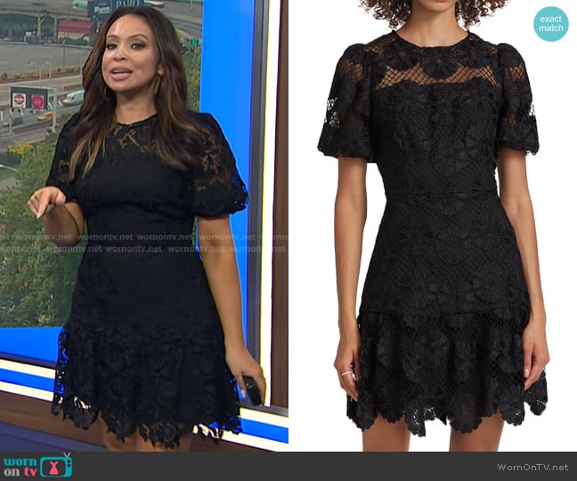 Milly Yasmin Lace Minidress worn by Adelle Caballero on Today