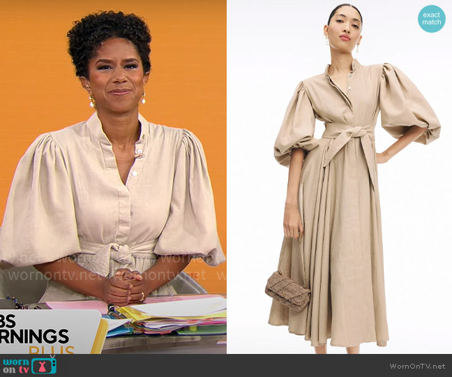 No Pise La Grama Bromelia Dress worn by Adriana Diaz on CBS Mornings