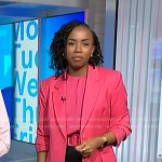 Zinhle’s pink belted blazer on NBC News Daily