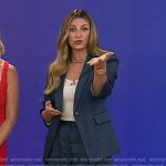 Erin Andrews’s navy pinstripe suit on Today