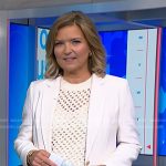 Christine Romans’ white pointelle sweater on NBC News Daily