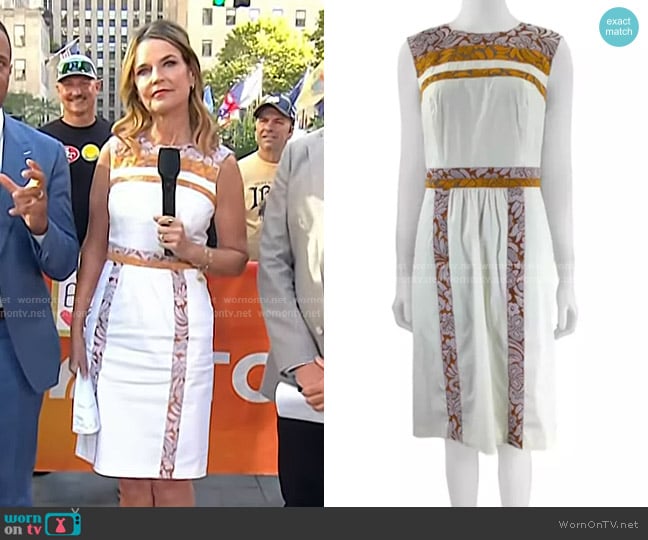 Prada Vintage Print Dress worn by Savannah Guthrie on Today
