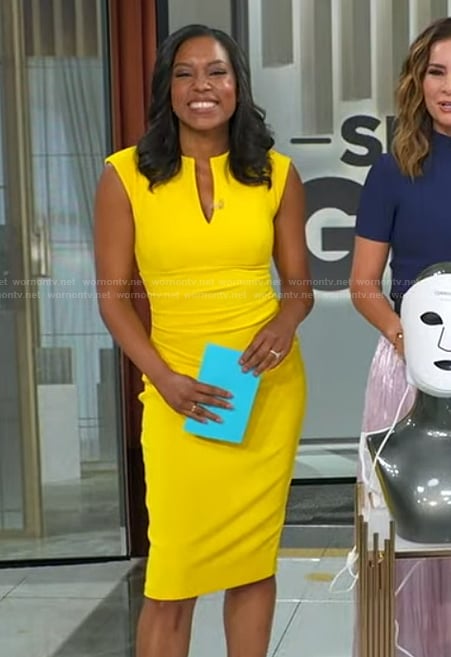 Rachel’s yellow sleeveless dress on Good Morning America
