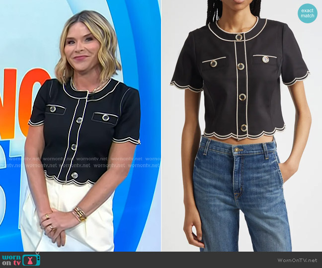 Ramy Brook Sandra Cropped Top worn by Jenna Bush Hager on Today