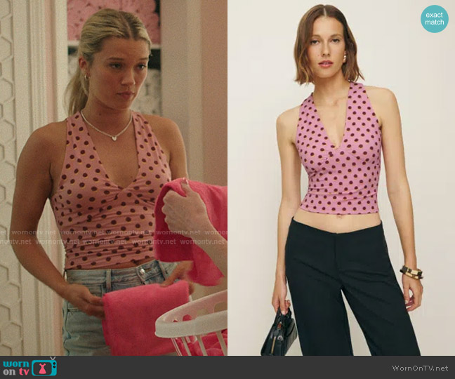 Reformation Bowie Knit Top in Fandango worn by Taylor Jewel (Rain Spencer) on The Summer I Turned Pretty