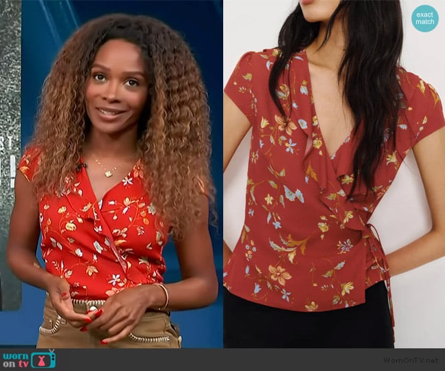Reformation Clemence Top worn by Zuri Hall on Access Hollywood