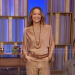 Rita Ora’s denim jeans on Live with Kelly and Mark