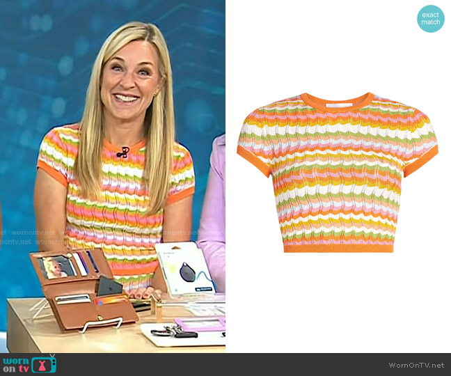 Ronny Kobo Quartz Knit Top in Rainbow Multi worn by Jennifer Jolly on Today