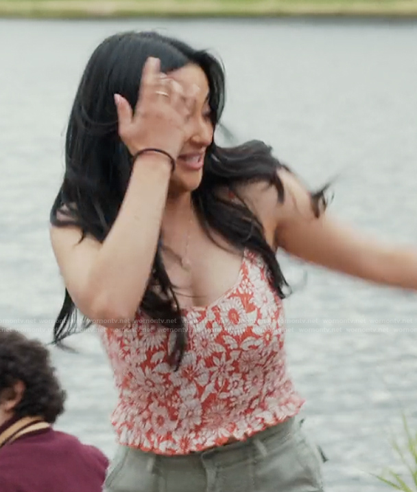 Ruby’s floral print crop top on My Life with the Walter Boys