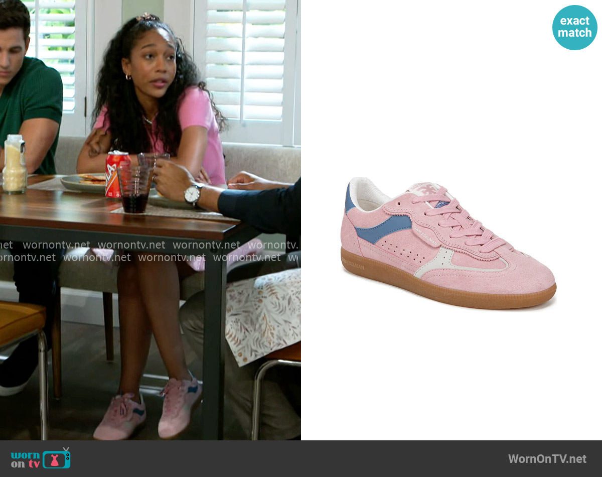 Sam Edelman Kallen Sneaker in Lolita Pink / Navy worn by Samantha Richardson (Najah Jackson) on Beyond the Gates