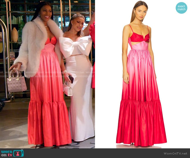Sau Lee Nova Gown in Pink Ombre worn by Kiki Barth (Kiki Barth) on The Real Housewives of Miami