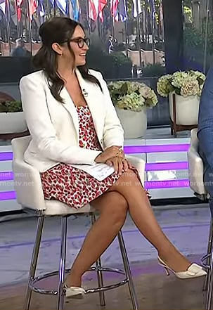 Savannah’s white buckle slingback pumps on Today