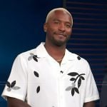 Scott’s white floral print shirt on Access Hollywood