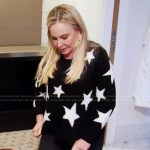 Shannon’s black star print sweater on The Real Housewives of Orange County