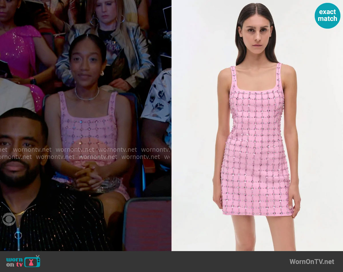 Simkhai Ziva Dress in Sorbet worn by Samantha Richardson (Najah Jackson) on Beyond the Gates