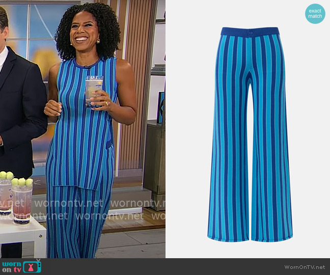 Simon Miller x RTR Jabber Pants worn by Adriana Diaz on CBS Mornings