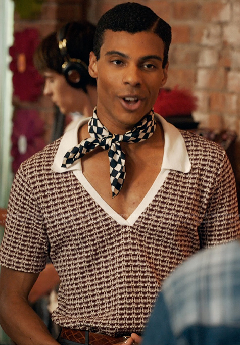 Skylar’s textured knit polo on My Life with the Walter Boys