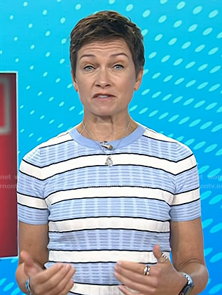 Stephanie’s blue stripe tee on Today