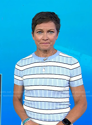 Stephanie’s blue stripe tee on Today
