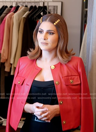 Stephanie’s red leather jacket on The Real Housewives of Miami