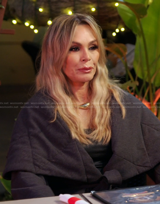 Tamra’s gray quilted jacket on The Real Housewives of Orange County