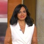 Dr. Tara Narula’s white sleeveless blazer dress on Good Morning America