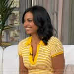 Dr. Tara Narula’s yellow knit polo dress on Good Morning America