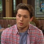 Tate’s pink plaid shirt on Days of our Lives