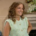 Taylor’s green tweed vest on The Bold and the Beautiful
